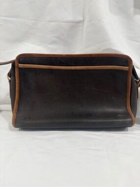 Vintage 1980’s Coach Purse Swagger Spectator Crossbody Two Tone Bag Black Brown